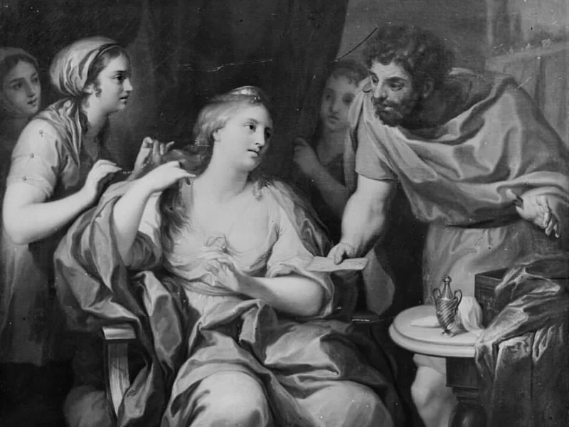 1725-Peder Als - La regina Semiramide giura di non pettinarsi i capelli finché non avrà sedato una ribellione
